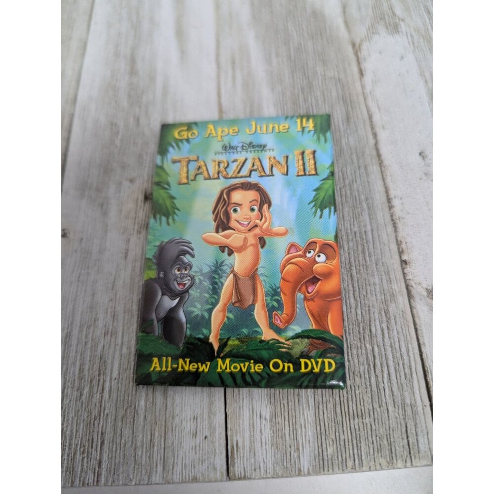 Disney Tarzan II Movie Promotional Pinback Button 3"x2" Pin